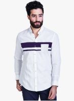 Mr Button Solid White Shirts