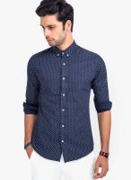 Mr Button Striped Blue Casual Shirt