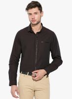 Mufti Coffee Solid Slim Fit Casual Shirt