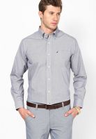 Nautica Blue Cotton Checks Casual Shirt