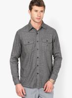 Nautica Grey Solid Casual Shirt