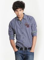 Probase Striped Blue Casual Shirt