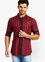 R&C Checks Red Casual Shirt