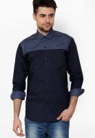 See Designs Solid Blue Casual Shirt