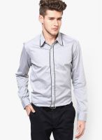 See Designs Solid Grey Casual Shirt