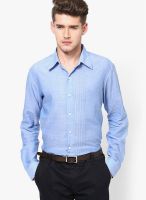 See Designs Solid Light Blue Casual Shirt
