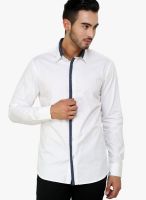 See Designs White Slim Fit Casual Shirt