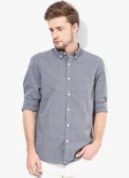 Selected Grey Printed Slim Fit Casual Shirt