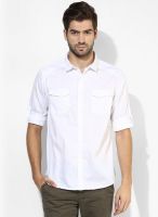 Sf Jeans By Pantaloons White Regular Fit Casual Shirt