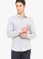 Smokestack Light Grey Regular Fit Casual Shirt