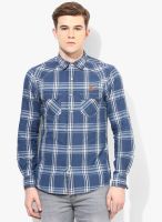 Spykar Blue Regular Fit Casual Shirt