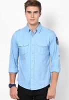 Spykar Light Blue Casual Shirt