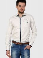 The Indian Garage Co. Beige Slim Fit Casual Shirt