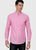 The Indian Garage Co. Pink Slim Fit Casual Shirt