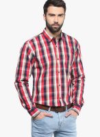 The Vanca Checks Red Casual Shirt