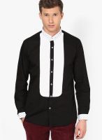 Timsy & Siddhartha Solid Black Casual Shirt