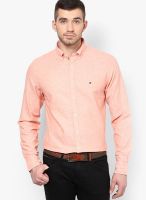 Tommy Hilfiger Orange Regular Fit Casual Shirt