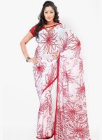 Triveni Sarees Red Printed Saree