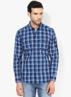 Ucla Blue Slim Fit Casual Shirt