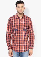 Ucla Orange Slim Fit Casual Shirt