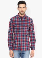 Ucla Red Slim Fit Casual Shirt