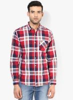 Ucla Red Slim Fit Casual Shirt