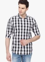 Urban Nomad Checks Black Casual Shirt