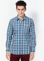 VOI Blue Slim Fit Casual Shirt