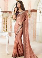 Vishal Brown Embroidered Saree