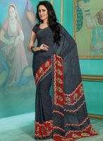 Vishal Grey Printed Saree