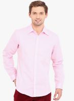 Western Vivid Pink Solid Slim Fit Casual Shirt