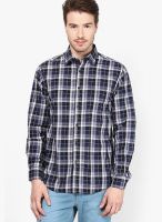 Wills Lifestyle Blue Casual Shirt