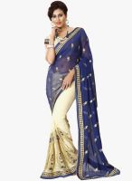 Xclusive Chhabra Blue Embroidered Saree