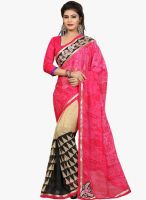 Xclusive Chhabra Pink Embroidered Saree