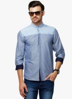 Yepme Blue Solid Slim Fit Casual Shirt