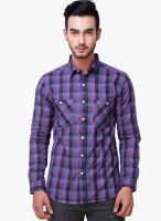 Yepme Checked Purple Casual Shirt