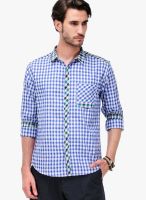 Yepme Checks Blue Slim Fit Casual Shirt