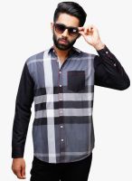 Yepme Grey Checks Slim Fit Casual Shirt