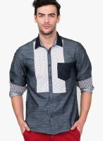 Yepme Grey Printed Casual Shirt