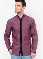Yepme Maroon Solid Casual Shirt