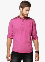 Yepme Pink Slim Fit Casual Shirt