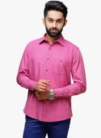 Yepme Pink Solid Regular Fit Casual Shirt