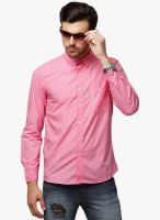 Yepme Pink Solid Slim Fit Casual Shirt
