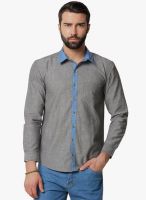 Yepme Solid Grey Casual Shirt