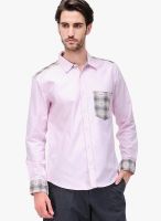 Yepme Solid Pink Slim Fit Casual Shirt