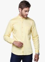 Yepme Yellow Slim Fit Casual Shirt