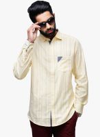 Yepme Yellow Solid Regular Fit Casual Shirt