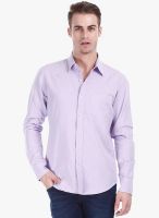 Zobello Purple Solid Slim Fit Casual Shirt