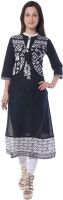 Aairah Casual Printed Women's Kurti(Pack of 2, Black)