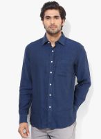 Allen Solly Blue Linen Casual Shirt